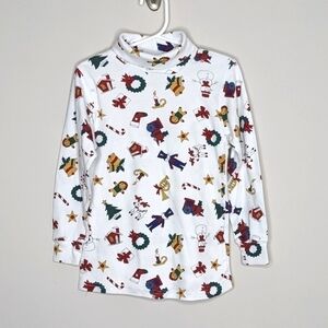 Vintage Red Camel Christmas Turtleneck Shirt M